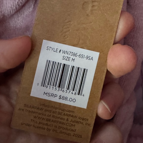 New Bearpaws Luxurious Pink Women's Robe - Picture 4 of 4